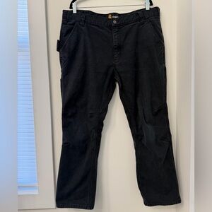 Carhartt Straight Fit Men's Black Cargo Work Pants Size 40/30